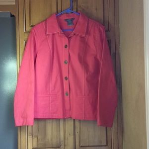 FINAL SALE PRICE Koret Coral Button Down Jacket in Size 14